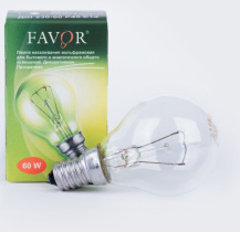 Лампа накаливания ДШ 230-60 Favor Е14 (100/100)