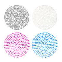 Коврик в раковину противоскользящий d29см "Паутинка" ПВХ (12/144)