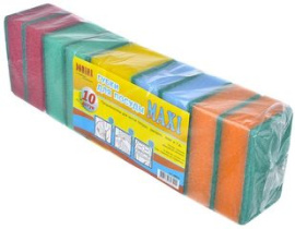 Набор губок 10шт  д/посуды "DOMINA MAXI" (26/26)