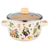 Кастрюля 2,0л Appetite Фруктовый сад стекл/кр сфер эмаль (1/8)