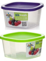 Контейнер 0,5л BioFresh квадратный микс пластик(1/24)