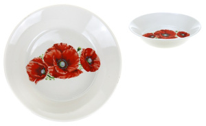 Блюдце 140 мм Тазик Маки (фарфор) , р.4 (40)