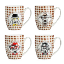 Кружка Собачки, 350мл, фарфор, 4 диз MILLIMI (12/48)