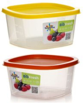 Контейнер 0,9л BioFresh квадратный микс пластик (1/33)