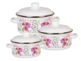 Набор посуды № 05 МОЗАИКА (к.2; 3; 4л) эмаль,металл.(1)