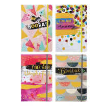 Записная книжка А5, 21х14см, 80л., "Позитив", твердая картонная обложка, резинка, 4 диз (4/96)