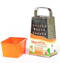 Терка 4-х гранная 27см "Кварц" с мет.руч и пл/контейнером 450мл (сервис/уп) (1/30)