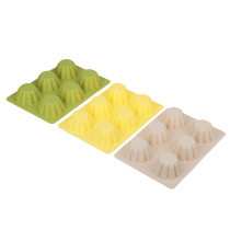 Форма силиконовая для выпечки кексов 6 ячеек 25,5*18*3,5см гофрированная VETTA  (1/36)