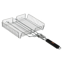 Решётка гриль 57x30x25 глубина 5см GRILLBOOM (хром со съёмной ручкой ) (1/8)