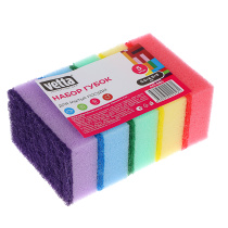 Набор губок для посуды  5шт VETTA "Премиум" 9,6*6,5*3см (36/36)