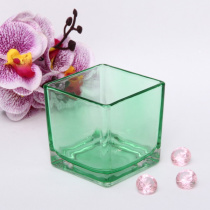 Подсвечник "Oasis-Cube" 8*8см цвет зеленый (1/4)