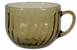 Бульонница 670млс ручкой "Elica" (дымч. стекло) (12/12)