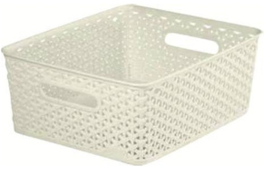 Корзина Curver My Style M,355x296x133мм,13л, с ручками, кремовая (пласт.) С196852 (1/4)