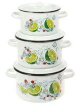 Набор посуды № 33 МОХИТО (к.цил. 1,5; 2,9; 4,5л) эмаль(1)