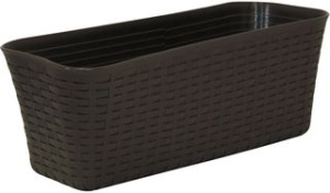 Ящик балконный  400мм "Ротанг" Коричневый ротанг (1/10)