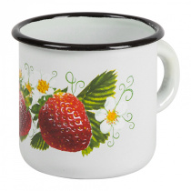 Кружка 0,25л с/дек (белая) сталь,эмаль (1/45)