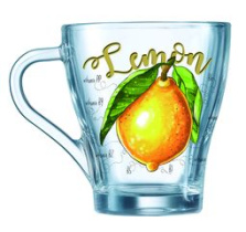Кружка 250мл "Грация" Полезный лимон,стекло. (20/1200)