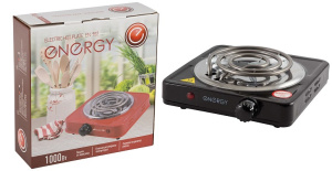 Электроплитка ENERGY 1000Вт, защита от перегрева, свет.индик.раб., черный (1/12)