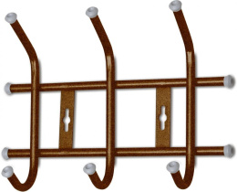 Вешалка настенная 3 крючка (бежевый металлик) (1/5)