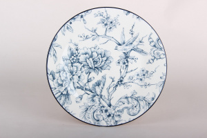 "Blue garden" Тарелка 23см обеденная (фарф.)  (12/48)