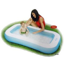 Бассейн надувной 166*100*28см 102л, надувное дно, рем комплект (от 2 лет)  INTEX  (1/6)