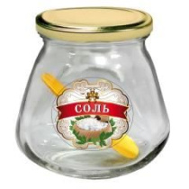 Банка д/хранения специй 260мл с кр. СОЛЬ (дек.4) стекло(1/9)