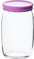 Банка Cesni 1,1л сиреневая пл/кр стекло(6)