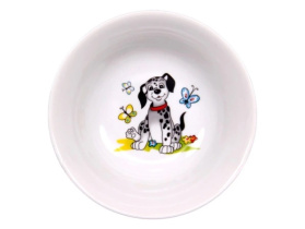 Салатник 360 мл Круглый Озорные щенки (фарфор) , р.1571