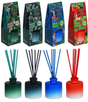 Аромадиффузор с цветными палочками, LUX, 50 мл, 4 аром (4/24)