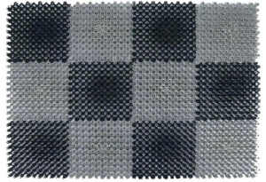 Коврик 41х54см щетинистый грязесборный Gras ПВХ черно-серый Blabar (10/10)