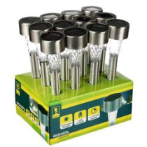 Фонарь садовый на солн.батарее 1,2V 40MAH ,пластик,нжс 4,7*31см (1/12)