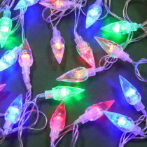 Гирлянда эл. насадка "Кристалл" 4м, 20LED, мульти, 8 реж, ПВХ проз, 220В (1/1)