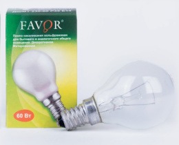 Лампа накаливания ДШМТ 230-60 Favor Е14 (100/100)