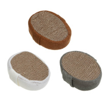 Мочалка банная объемная овальная на поролоне, рами, хлопок, 14,5х11х4,5см, 3цв, МЭ24-01 ЮL (6/6)