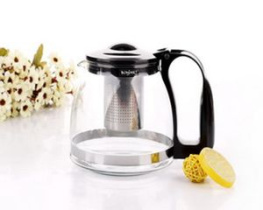 Чайник 1250мл зав. жаропрочное стекло, метал.фильтр (1/18)
