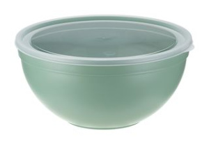 Миска 4,0л с крышкой Фисташковый,пласт (1/10)
