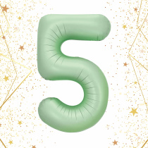 Шар фольгированный 32'/81см "Цифра "5" (зеленый) (1/20)