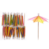 Шпажки для канапе 10 см "Пляжный зонт" 20 шт, микс (1/500)