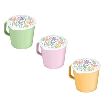 Кружка с крышкой 750мл, пластик, 3 цв Ботаника (1/6)