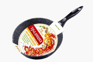 Сковорода 220мм б/кр литая с АП ТМ Традиция Гранит алюм.(1/10)