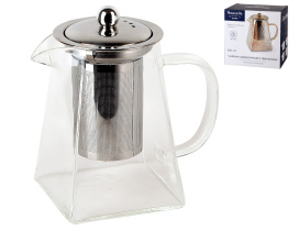 Чайник 950мл "Pyramid" заварочный с фильтром (боросиликатное стекло) индивидульная уп. (1/24)