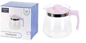 Кувшин 1500мл с крышкой-фильтром п/у бор.стекло (36)