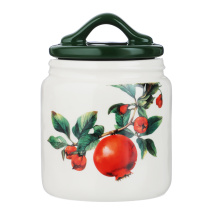 Банка для хранения, 500мл, 10х13,8см, кер MILLIMI Гранат (1/36)