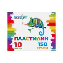 Пластилин 10 цветов 150 грамм в карт. выдвижном пенале ClipStudio (1/38)