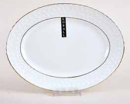 "Снежная королева" Блюдо 20см овальное(керам.) (6/36)