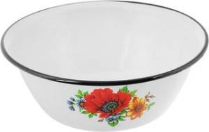 Миска 2,0л с/дек (белая) эмаль(1/12)