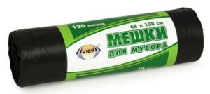 Мешки для мусора 120л, 68*108см "AVIORA",10шт в рулоне (1/35)