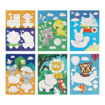 Аппликация самоклеящаяся "Микс", бумага, ЭВА, 21х27см (12диз) ХОББИХИТ (1/16/720)