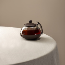 Чайник  750мл зав. с сеточкой овальный,стекло (3цв) (1/60)