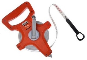 Лента мерная фиберглас 30м, открыт. корпус ЕРМАК (1/48)